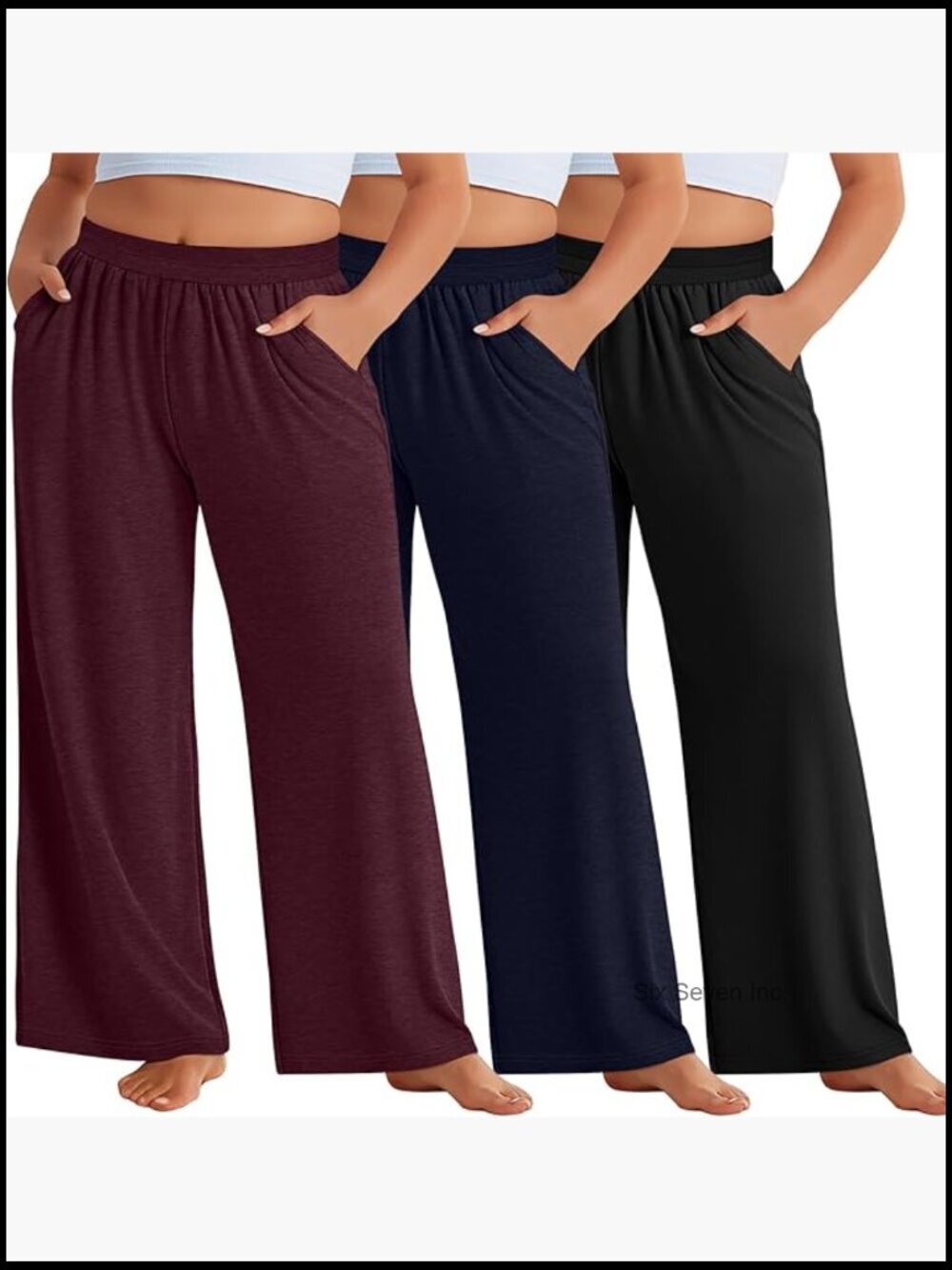 Plus Size Wide Leg Pants Loose Fit Palazzo Lounge Yoga Sweatpants